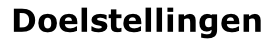 Doelstellingen